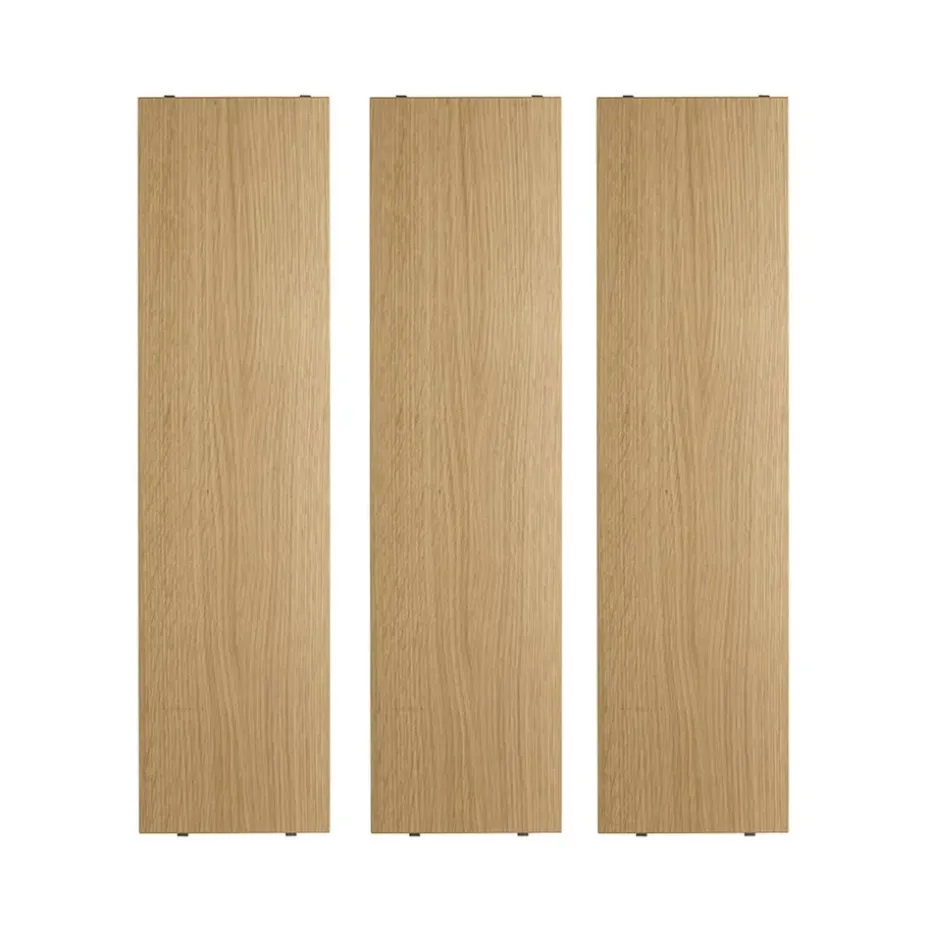 Étagère String, chêne, 78x20 cm, lot de 3