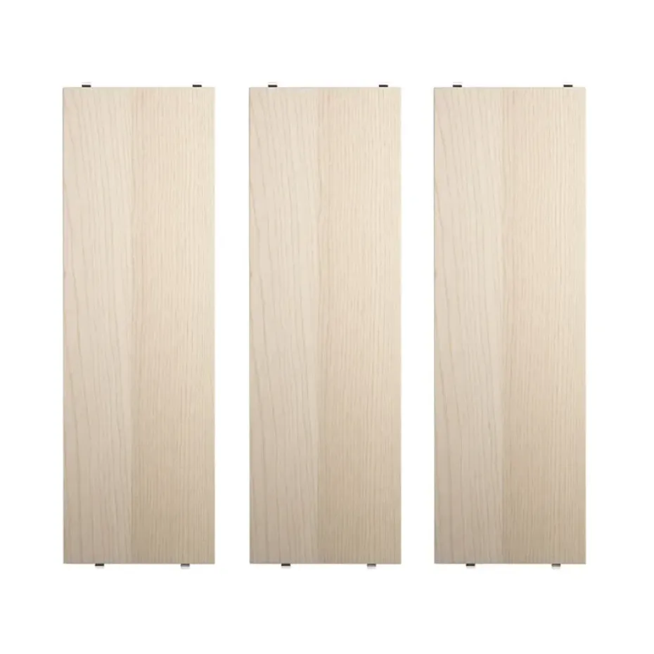 Étagère String, frêne, 58x20 cm, lot de 3