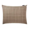 Taie d’oreiller Checked Pinpoint Oxford 50x60 cm, Brown