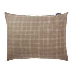 Taie d’oreiller Checked Pinpoint Oxford 50x60 cm, Brown