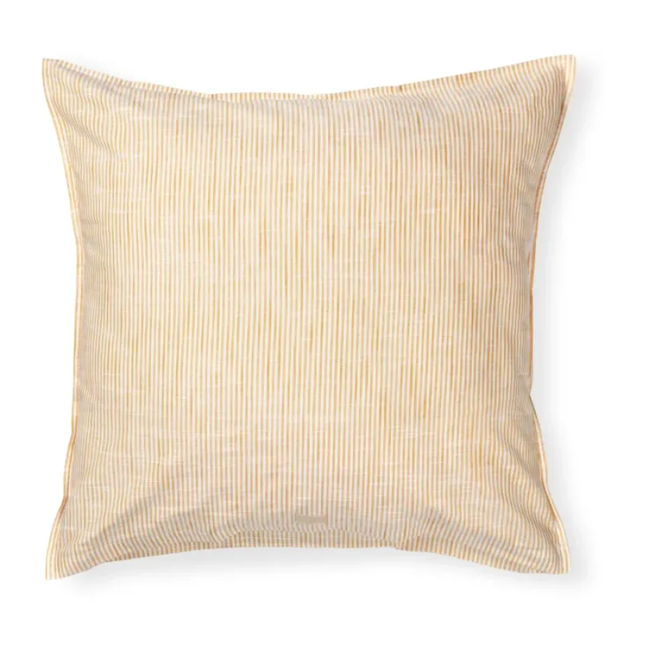 Taie d'oreiller Monochrome Lines 50x60 cm, Ocre blanc