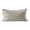 Taie d’oreiller rayée Tell Me More en coton, Olive, 50x90 cm