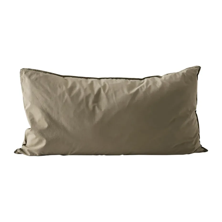 Taie d’oreiller Tell Me More en cotonn, Olive, 50x90 cm