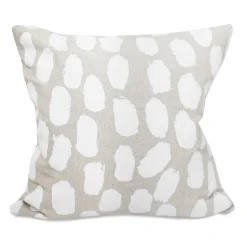 Taie Dots 48x48 cm, Beige-blanc