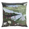 Taie Fjällvandring 47x47 cm, Bleu-vert