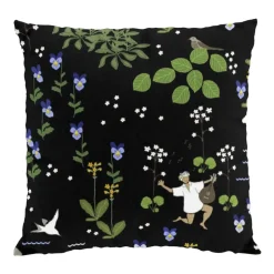 Taie Rönnerdahl 47x47 cm, Noir-vert