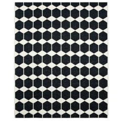 Tapis Anna noir grand, 150x200 cm