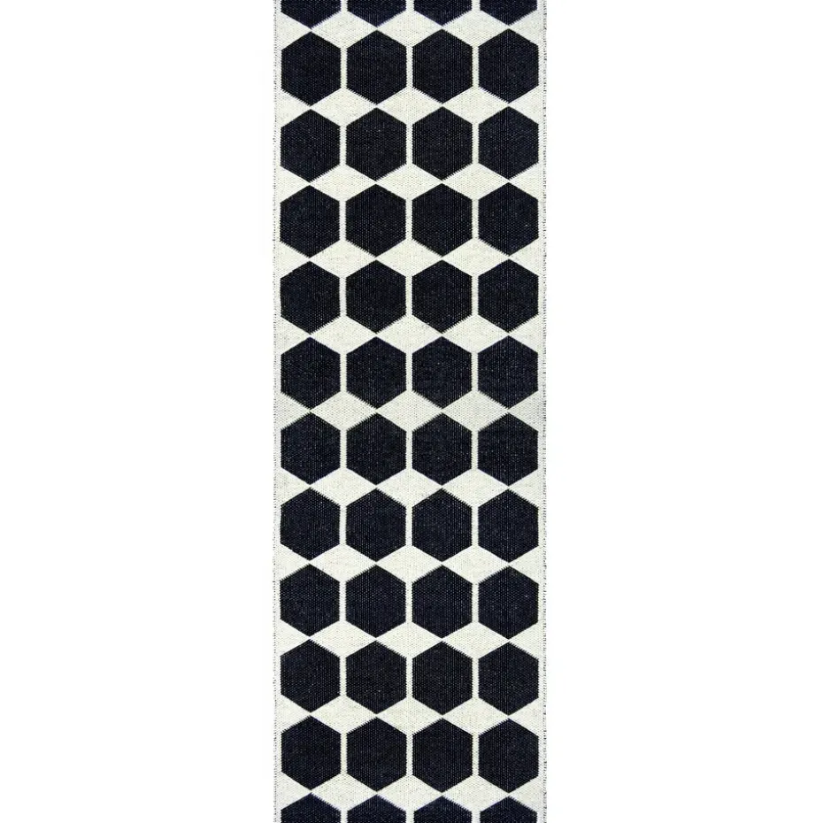 Tapis Anna noir, 70x140 cm
