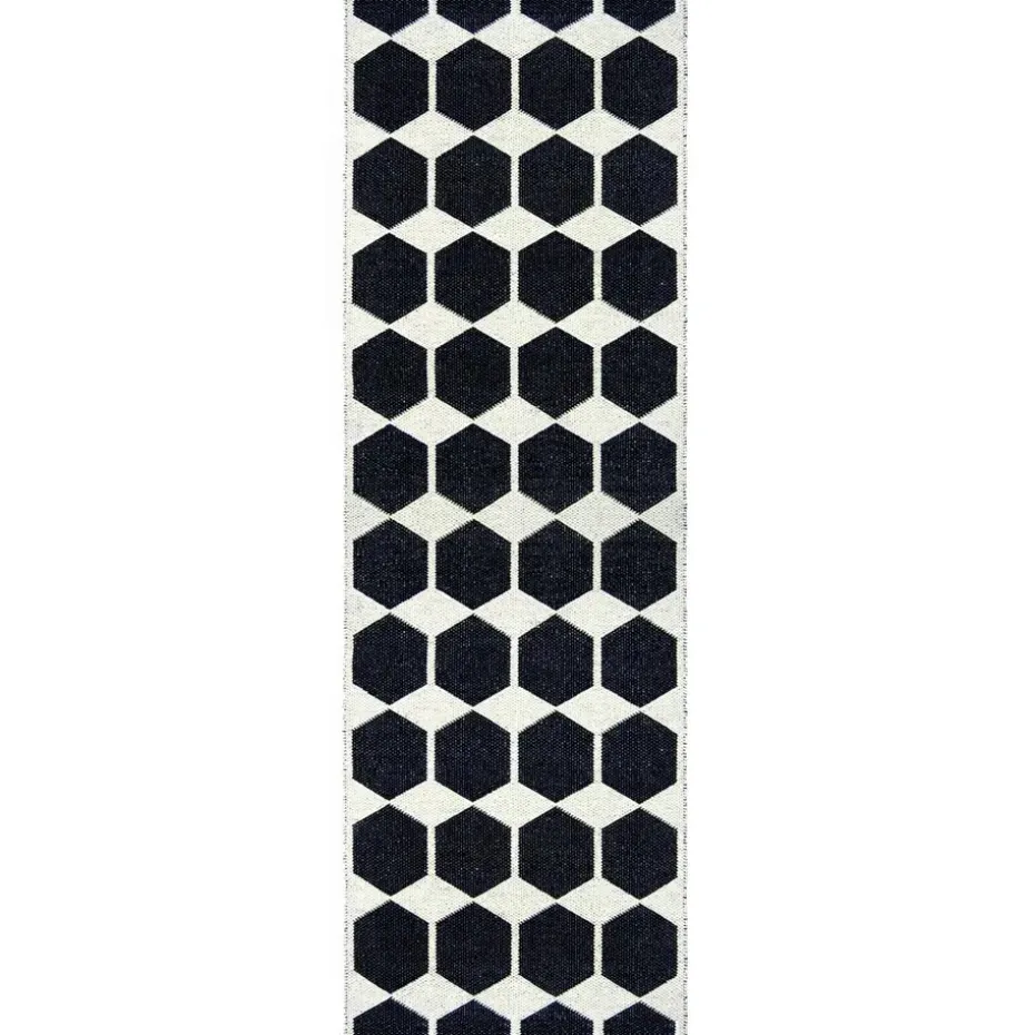 Tapis Anna noir, 70x200 cm