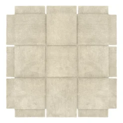 Tapis Basket beige, 180x180 cm