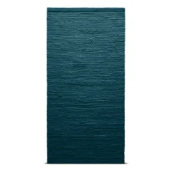 Tapis Cotton 75 x 200cm, Petroleum (bleu pétrole)
