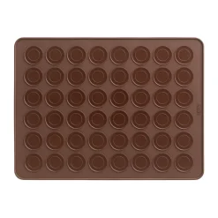 Tapis de cuisson en silicone pour macarons 40 cm Lékué, Marron