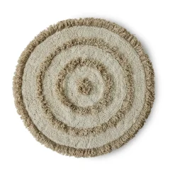 Tapis de de bain HK Living Ø80 cm, Cream