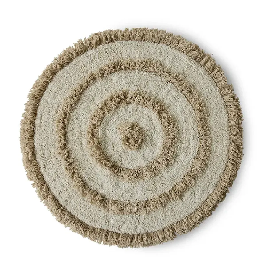 Tapis de de bain HK Living Ø80 cm, Cream