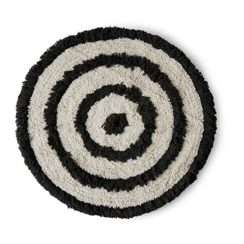 Tapis de de bain HK Living Ø80 cm, Monochrome