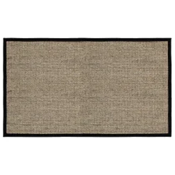 Tapis de porte Jenny Sisal Nature-noir, 70x120 cm