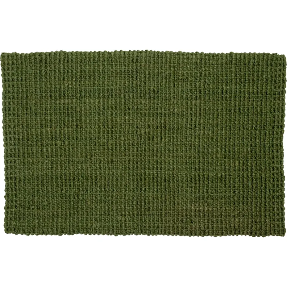 Tapis de porte Jute dark green, 60x90 cm