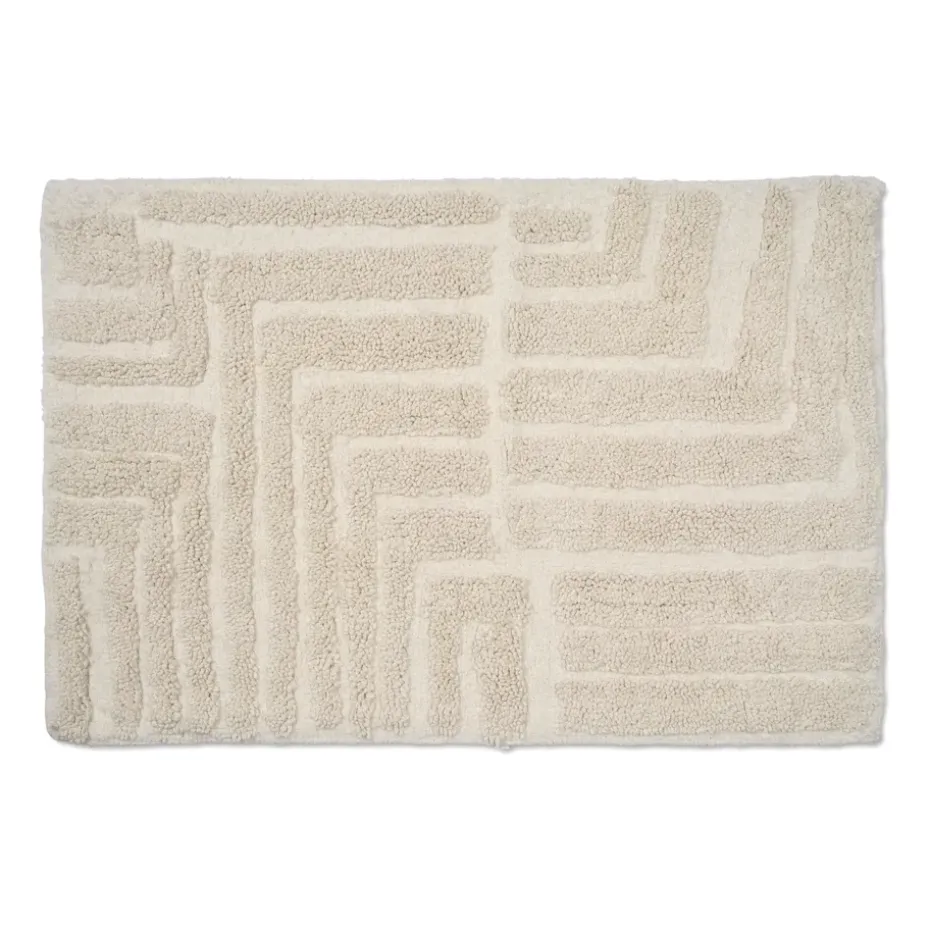 Tapis de salle de bain Field 60x90 cm, Blanc