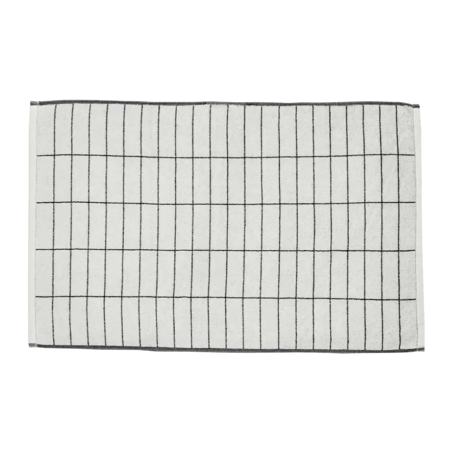 Tapis de salle de bain Tile Stone 50x80 cm, Noir-blanc cassé