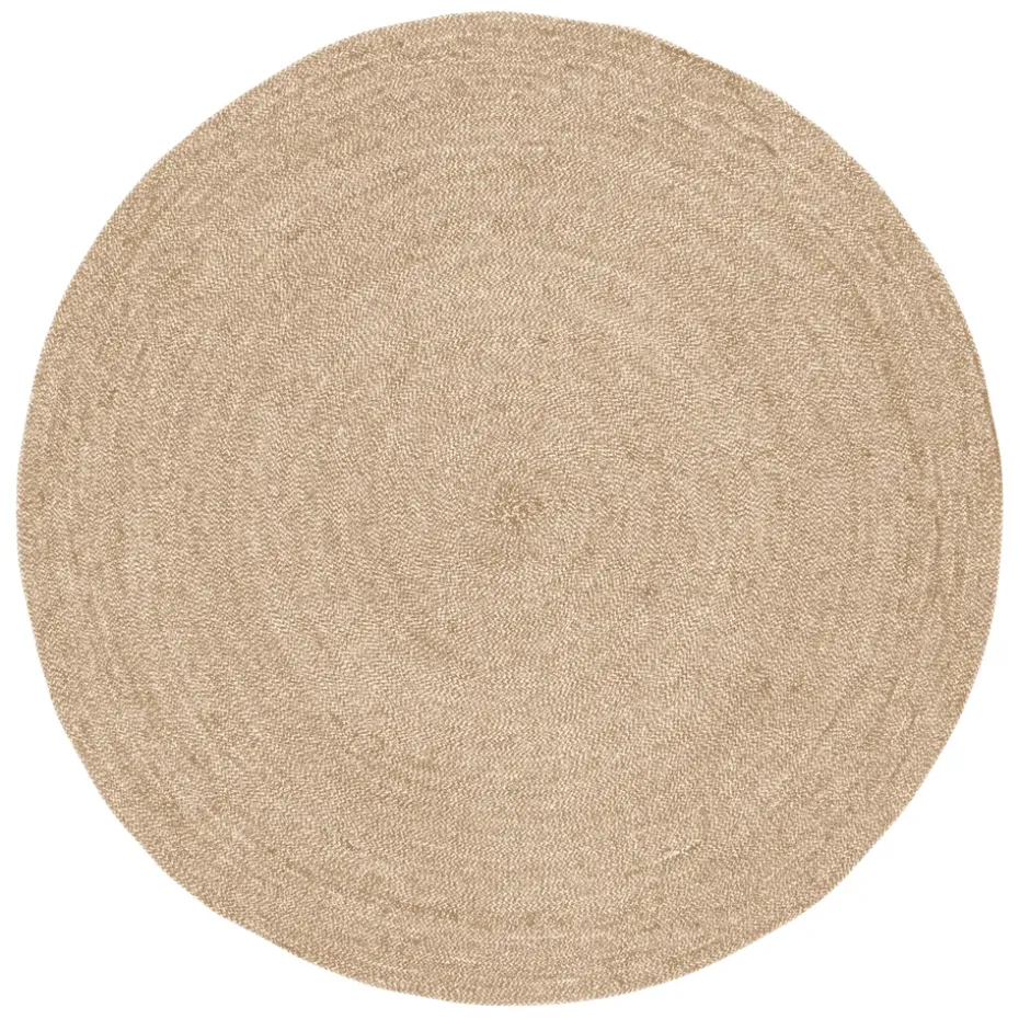 Tapis Ella Ø125cm, Blanc-Nature
