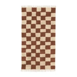 Tapis en coton Mara 80x150 cm, Sable chaud rouillé