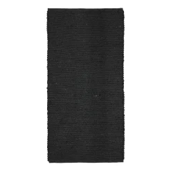 Tapis en jute Merida noir, 70x140 cm