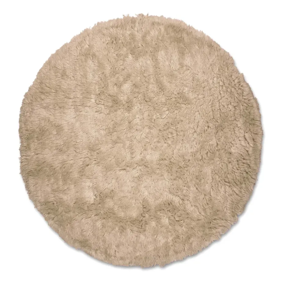 Tapis en laine Cloudy Ø160 cm, Beige