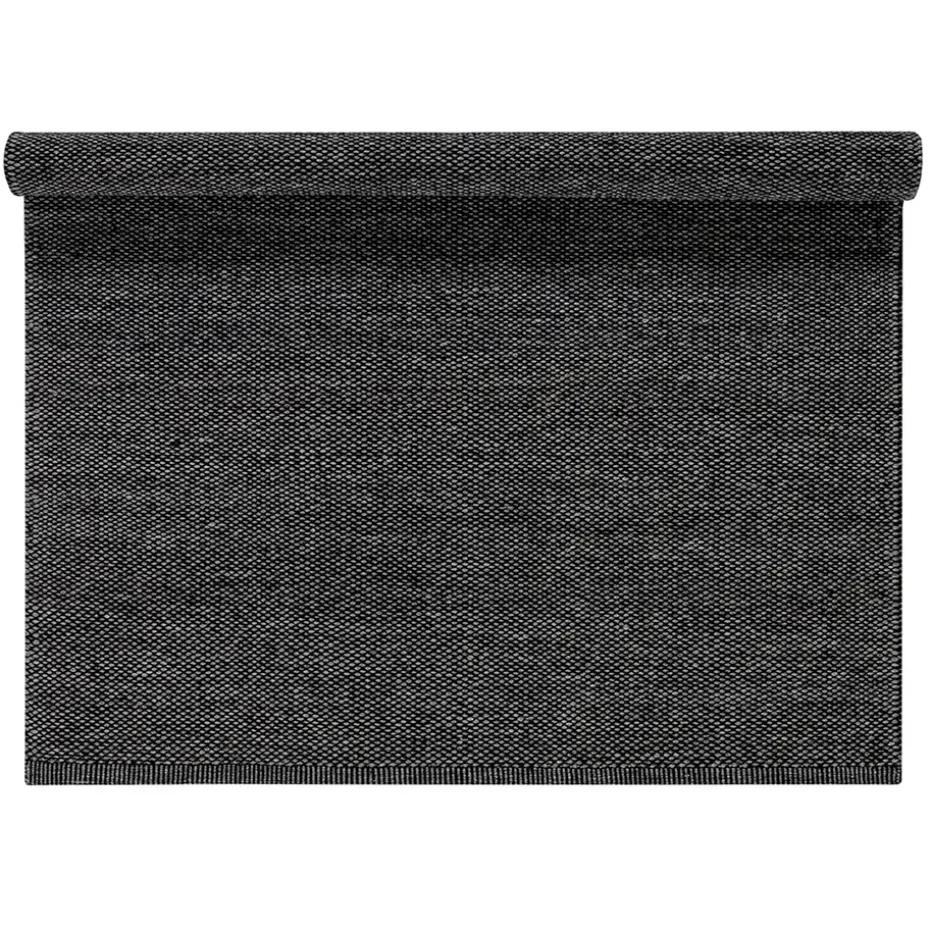Tapis en laine Lea noir, 170 x 240cm