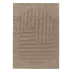 Tapis en laine Levels circles mole, 200x300 cm