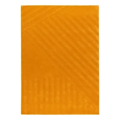 Tapis en laine Levels stripes jaune, 170x240 cm