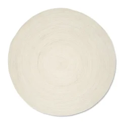 Tapis en laine Merino rond Ø240 cm, White