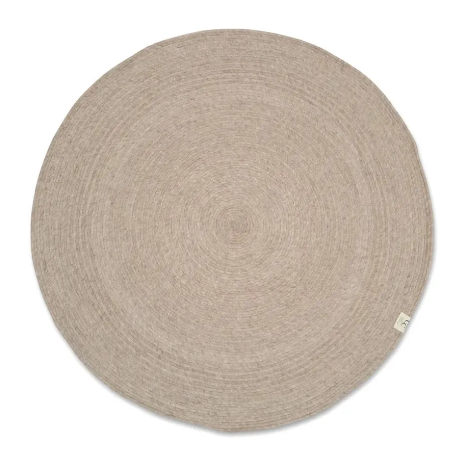 Tapis en laine Merino rond Ø240 cm, Oat