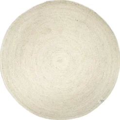Tapis en laine rond Merino Ø160 cm, Blanc