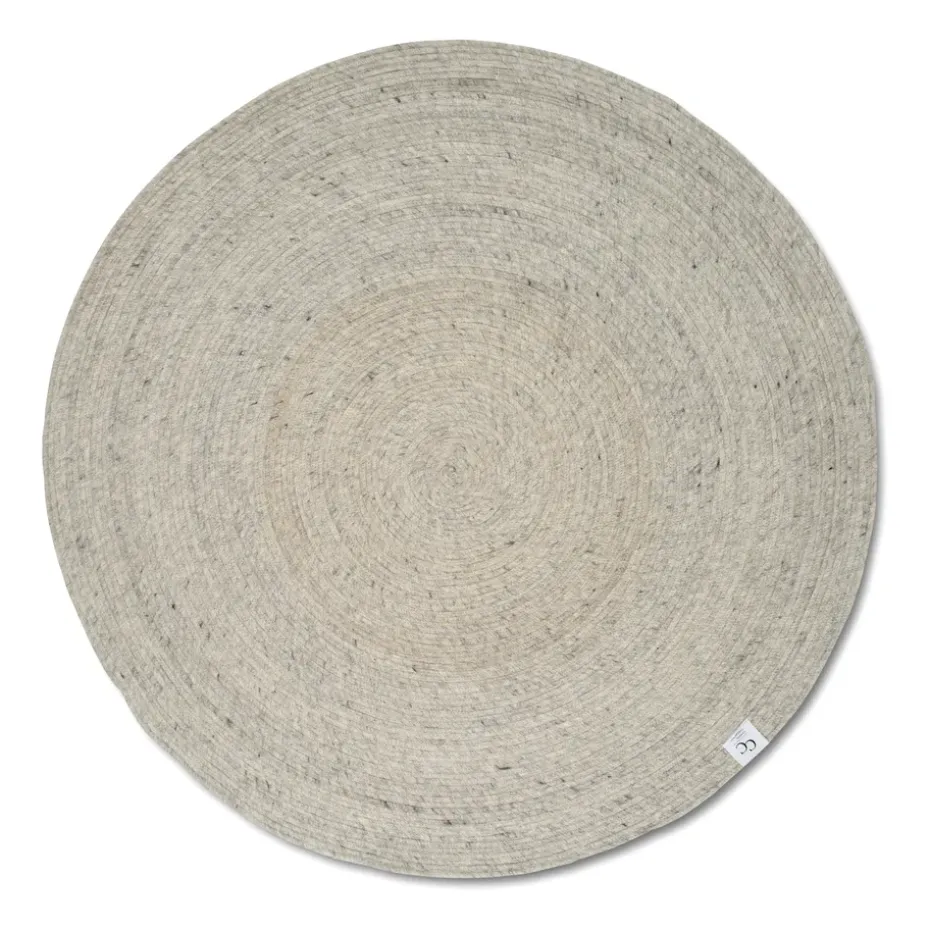 Tapis en laine rond Merino Ø200 cm, Concrete