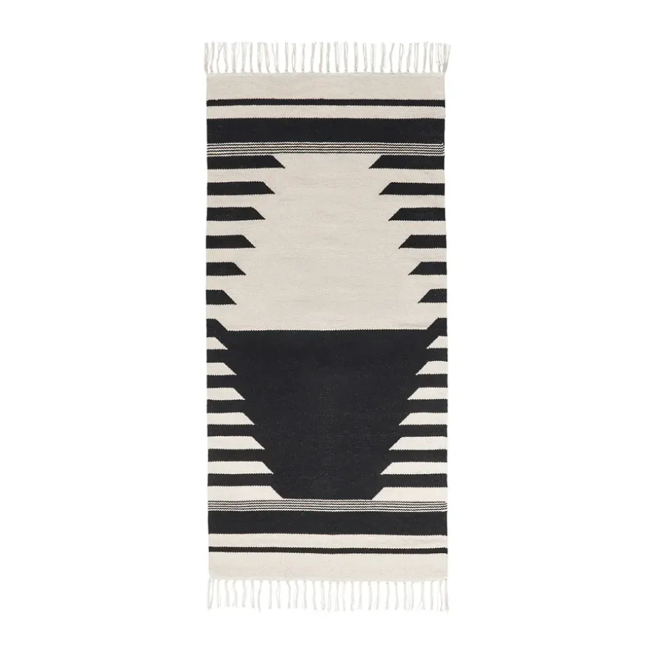 Tapis Iselin 70x140 cm, Black-off white