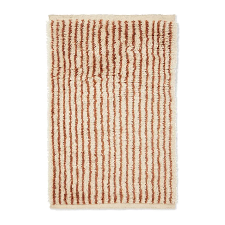 Tapis Kami, Off white-red brown, 80x120 cm