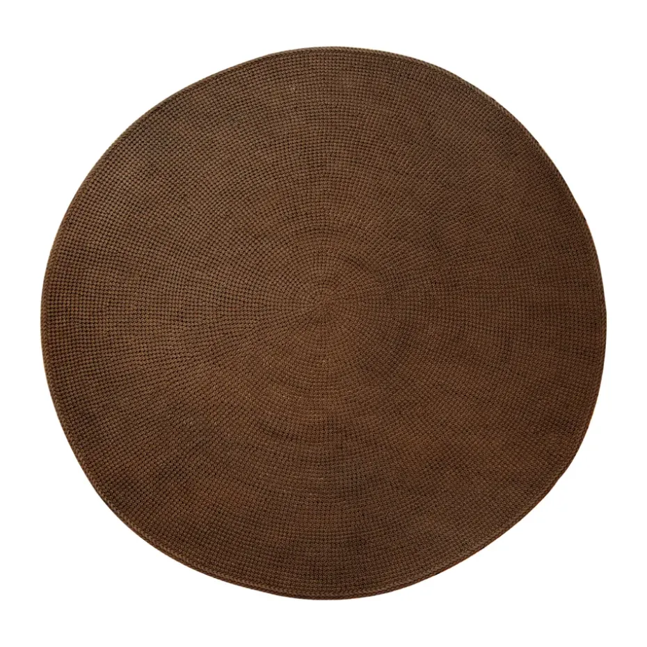 Tapis Knit Ø200 cm, Umber brown (Soft Rope)
