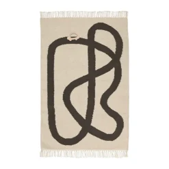 Tapis Lane 70x105 cm, Blanc cassé-Chocolat