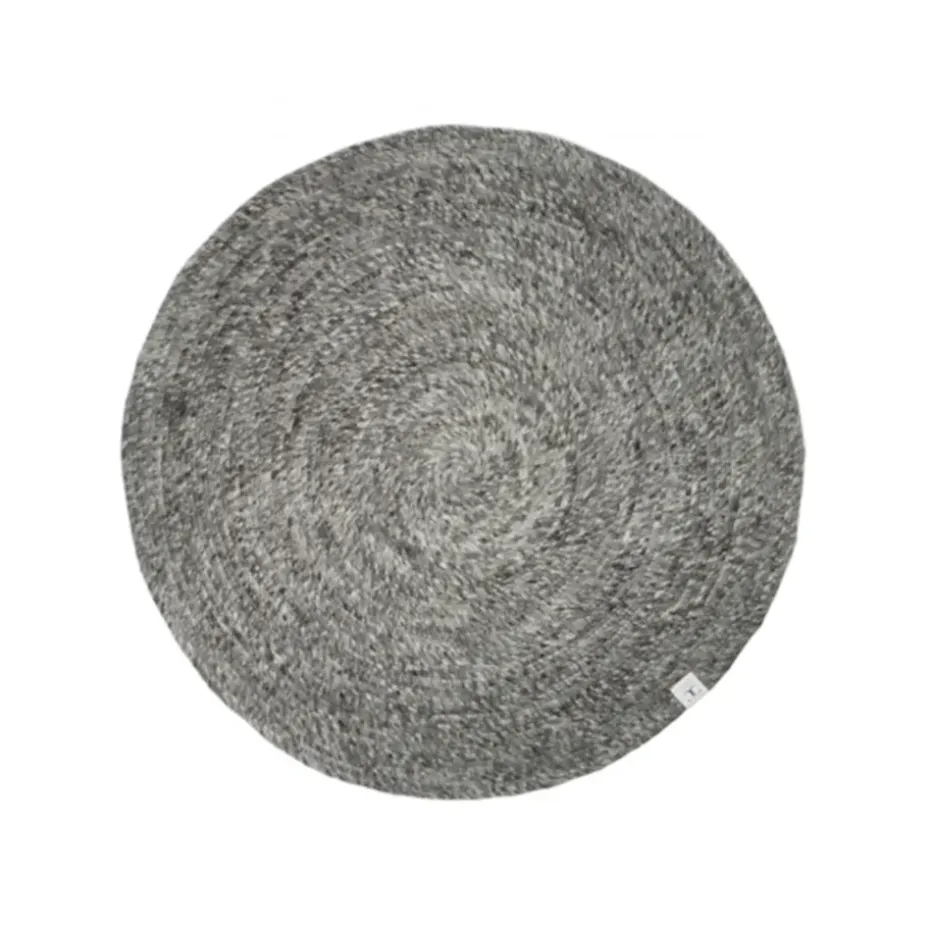 Tapis Merino rond, granite, 160 cm