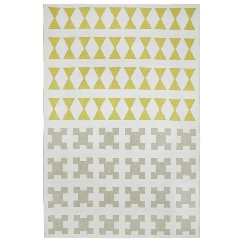 Tapis Paris, jaune-gris