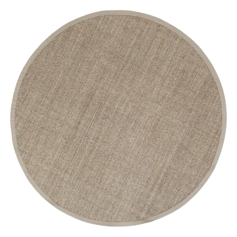 Tapis rond en sisal noir Jenny, Natural grey Ø 250 cm