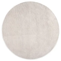 Tapis rond Row Ø200 cm, Gris clair