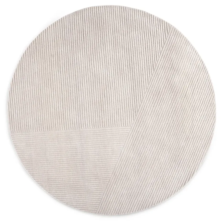 Tapis rond Row Ø200 cm, Gris clair