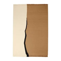 Tapis Soil Kelim, Dark sand-off white, 170x240 cm