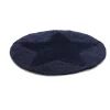 Tapis Star rond, bleu marine