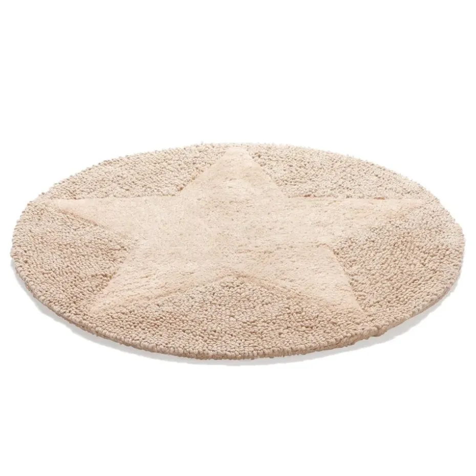 Tapis Star rond, écru
