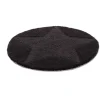 Tapis Star rond, noir