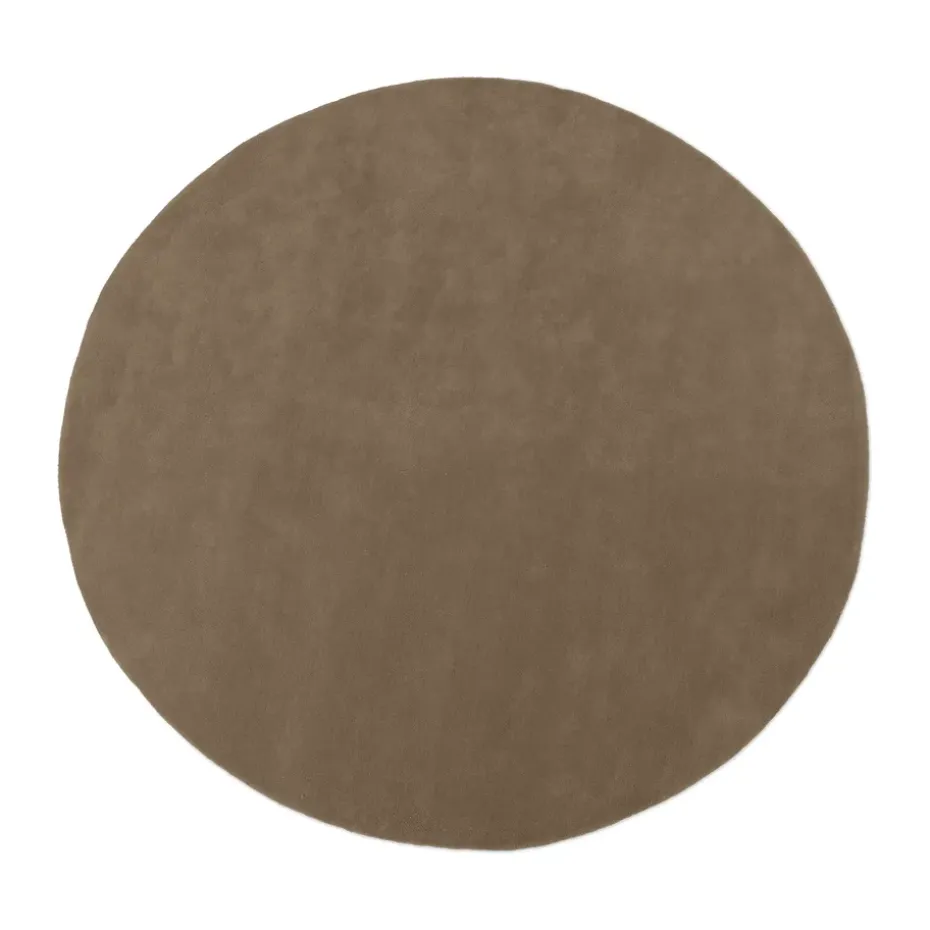 Tapis touffeté Stille rond, Ash Brown Ø240 cm