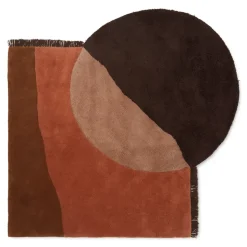 Tapis View 140x180 cm, Marron-rouge