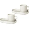 Tasse à espresso avec soucoupe Pilar lot de 2, Rayon de lune